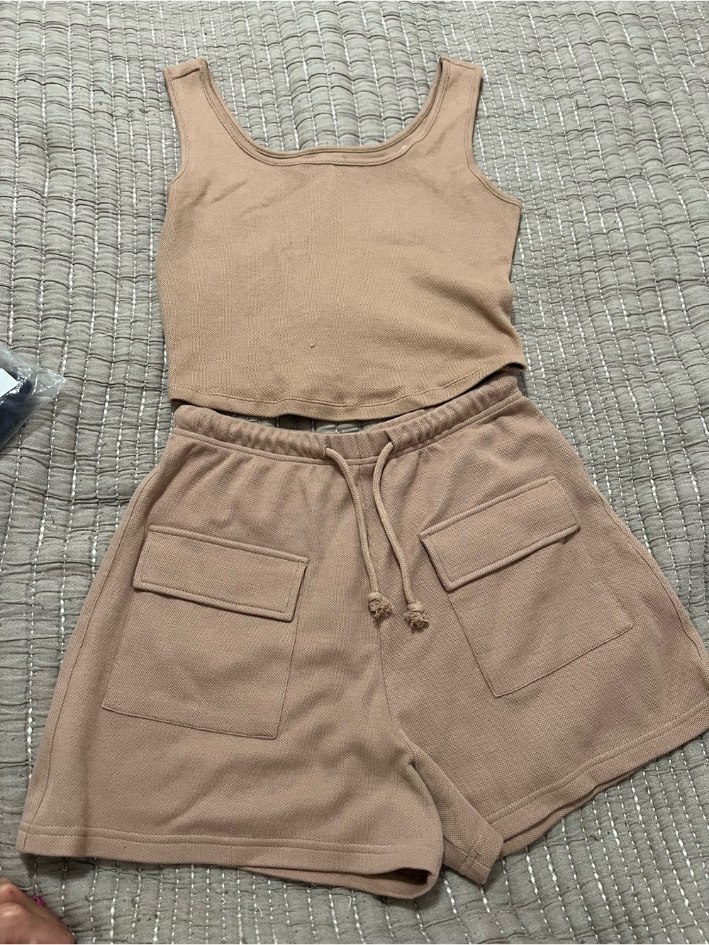 The Southern Shirt Company Taupe High-Waist Knit Shorts